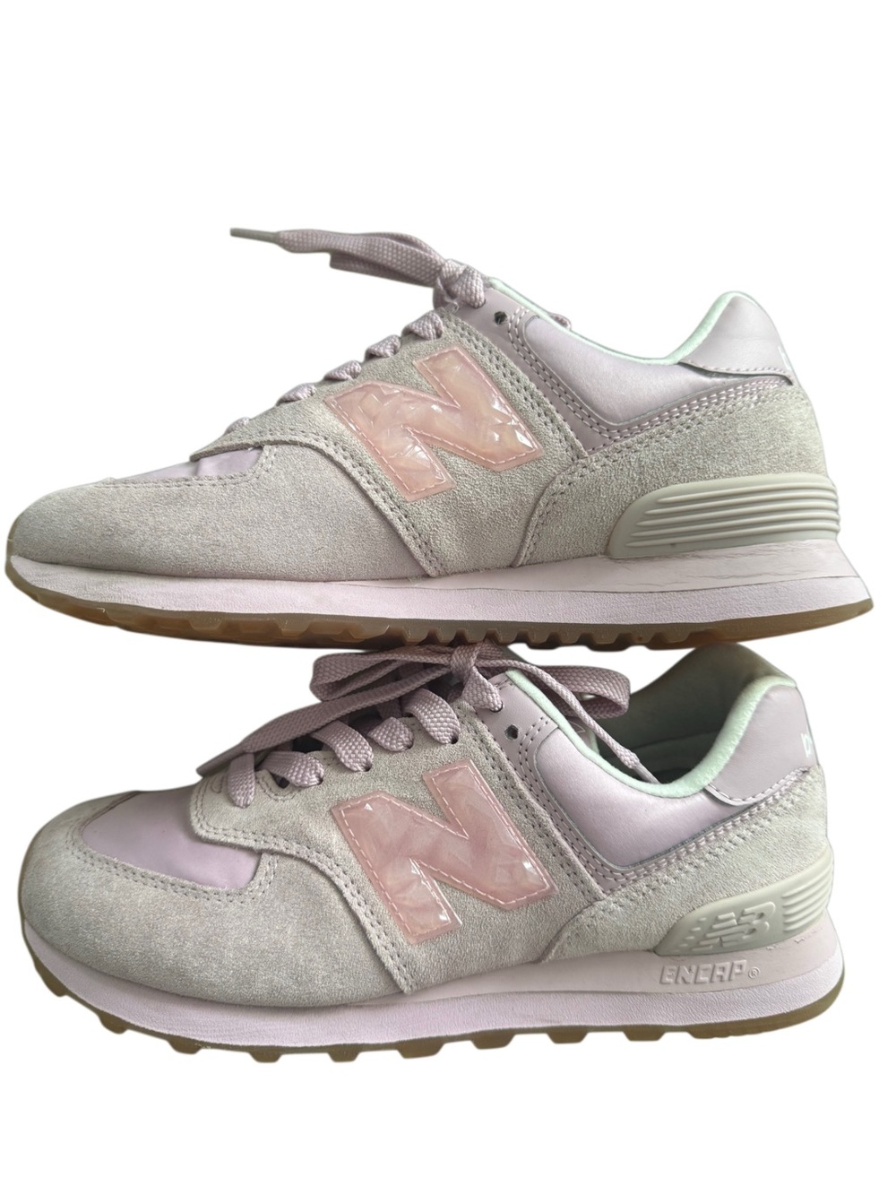 New Balance Women’s Light Pink Suede & Leather Retro Sneaker